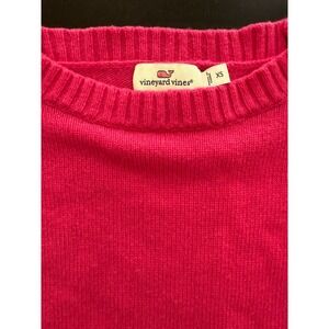 Vineyard Vines Wool Cashmere Sweater Womens XS Fuschia Long Sleeve Ribbed‎ Hem